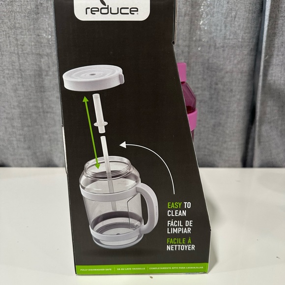 Reduce water day 80 oz. All day hydration w/tracks and straw. NWT. 2 piece. - Picture 4 of 6